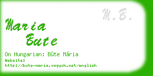 maria bute business card