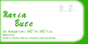 maria bute business card